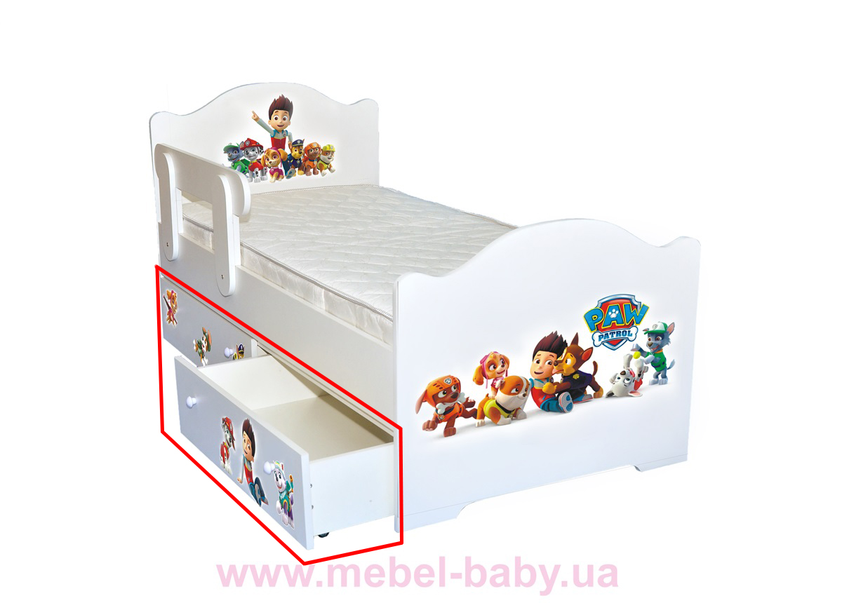 Детская кровать Щенячий патруль 80x160
