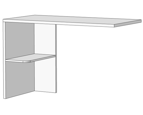 Основание для стола с полкой (схема) Fmebel люкс