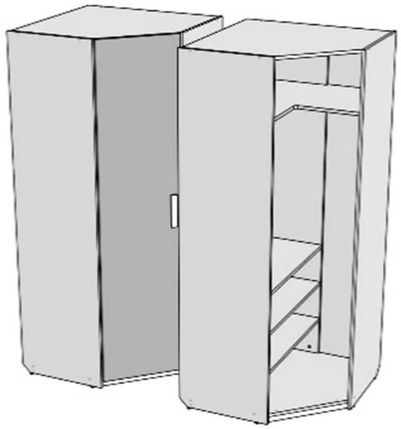 Схема сборки шкафа с полками