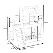 Двухъярусная кровать домик Шарлотт Fmebel 