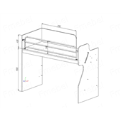 Двоярусне ліжко з шафою Гельсінкі Fmebel 90x200