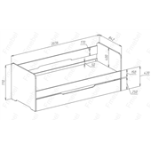 Распродажа Кровать с дополнительным спальным местом Колумбия Fmebel 80x200