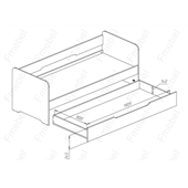 Распродажа Кровать с дополнительным спальным местом Колумбия Fmebel 80x200